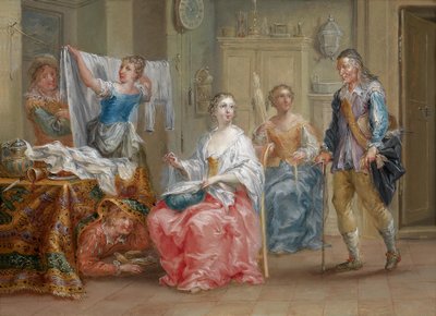 The Disturbed Lovers by Johann Georg Platzer